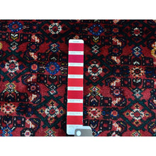 Load image into Gallery viewer, 3&#39;5&quot;x10&#39;4&quot; New Persian Hamadan Mahi Fish Design Wide Runner Pure Wool Hand Knotted Oriental Rug FWR357834