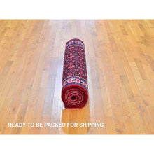 Load image into Gallery viewer, 3&#39;5&quot;x10&#39;4&quot; New Persian Hamadan Mahi Fish Design Wide Runner Pure Wool Hand Knotted Oriental Rug FWR357834