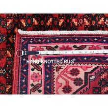 Load image into Gallery viewer, 3&#39;5&quot;x10&#39;4&quot; New Persian Hamadan Mahi Fish Design Wide Runner Pure Wool Hand Knotted Oriental Rug FWR357834
