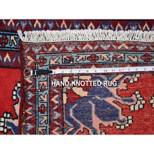 Load image into Gallery viewer, 2&#39;8&quot;x4&#39; New Persian Hamadan Open Field Red Pure Wool Hand Knotted Oriental Rug FWR358026
