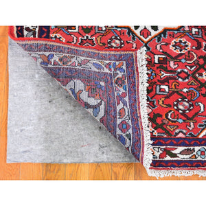 3'6"x5' New Persian Hamadan Small Flower Medallion Pure Wool Hand Knotted Oriental Rug FWR358062