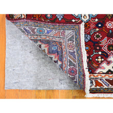 Load image into Gallery viewer, 3&#39;6&quot;x5&#39;3&quot; Red New Persian Hamadan Small Flower Medallion Pure Wool Hand Knotted Oriental Rug FWR358068