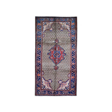 Load image into Gallery viewer, 5&#39;3&quot;x10&#39;6&quot; New Persian Hamadan with Camel Hair Medallion Design Hand Knotted Oriental Rug FWR358098