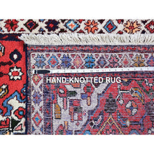 Load image into Gallery viewer, 3&#39;4&quot;x5&#39;3&quot; Red Natural Wool New Persian Hamadan Flower Medallion Tribal Weaving Hand Knotted Oriental Rug FWR358152