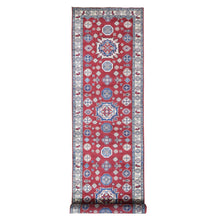 Load image into Gallery viewer, 3&#39;10&quot;x17&#39;3&quot; Extra Long Wide Kazak Runner Hand Knotted Natural Wool Oriental Rug FWR358194