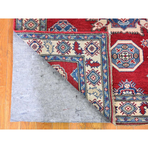 3'10"x17'3" Extra Long Wide Kazak Runner Hand Knotted Natural Wool Oriental Rug FWR358194