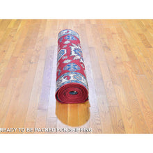 Load image into Gallery viewer, 3&#39;10&quot;x17&#39;3&quot; Extra Long Wide Kazak Runner Hand Knotted Natural Wool Oriental Rug FWR358194