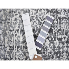 Load image into Gallery viewer, 2&#39;5&quot;x12&#39; Gray Persian Design Runner Wool and Silk Hand Knotted Oriental Rug FWR358236