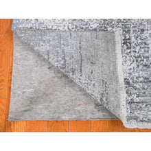 Load image into Gallery viewer, 2&#39;5&quot;x12&#39; Gray Persian Design Runner Wool and Silk Hand Knotted Oriental Rug FWR358236