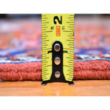 Load image into Gallery viewer, 3&#39;3&quot;x4&#39;5&quot; New Persian Hamadan Orange Hand Knotted Natural Wool Oriental Rug FWR358254