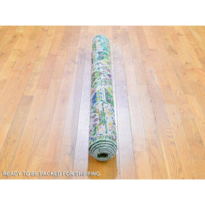 5'x7' Colorful Sari Silk Mamluk Design Hand Knotted Oriental Rug FWR358368