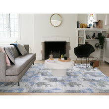 Load image into Gallery viewer, 10&#39;x14&#39;3&quot; THE INTERTWINED PASSAGE, Silk with Textured Wool Hand Knotted Oriental Rug FWR358410