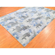 Load image into Gallery viewer, 10&#39;x14&#39;3&quot; THE INTERTWINED PASSAGE, Silk with Textured Wool Hand Knotted Oriental Rug FWR358410