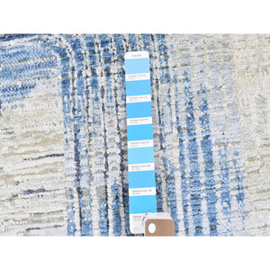 10'x14'3" THE INTERTWINED PASSAGE, Silk with Textured Wool Hand Knotted Oriental Rug FWR358410