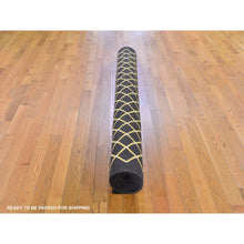Load image into Gallery viewer, 6&#39;x8&#39;9&quot; Charcoal Brown Modern Nepali Wool and Silk Hand Knotted Oriental Rug FWR358494