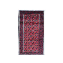 Load image into Gallery viewer, 3&#39;10&quot;x7&#39;4&quot; Red Vintage Persian Baluch Hand Knotted Organic Wool Oriental Rug FWR358548