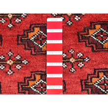 Load image into Gallery viewer, 3&#39;10&quot;x7&#39;4&quot; Red Vintage Persian Baluch Hand Knotted Organic Wool Oriental Rug FWR358548