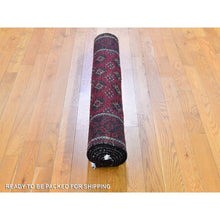 Load image into Gallery viewer, 3&#39;10&quot;x7&#39;4&quot; Red Vintage Persian Baluch Hand Knotted Organic Wool Oriental Rug FWR358548