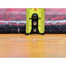 Load image into Gallery viewer, 3&#39;10&quot;x7&#39;4&quot; Red Vintage Persian Baluch Hand Knotted Organic Wool Oriental Rug FWR358548