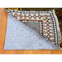Load image into Gallery viewer, 4&#39;6&quot;x8&#39;3&quot; Open Field Interesting Medallion Design Persian Gabbeh Pure Wool Hand Knotted Oriental Rug FWR358938