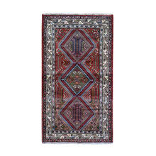 Load image into Gallery viewer, 3&#39;8&quot;x6&#39;5&quot; New Persian Malayer with Abrash Geometric Design Pure Wool Hand Knotted Oriental Rug FWR359106
