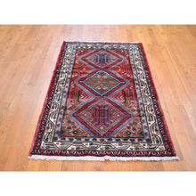 Load image into Gallery viewer, 3&#39;8&quot;x6&#39;5&quot; New Persian Malayer with Abrash Geometric Design Pure Wool Hand Knotted Oriental Rug FWR359106