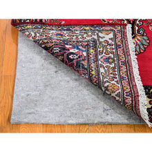 Load image into Gallery viewer, 3&#39;4&quot;x5&#39;6&quot; New Persian Sarouk Open Filed Medallion Pinkish Red Hand Knotted Organic Wool Oriental Rug FWR359154