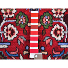 Load image into Gallery viewer, 3&#39;3&quot;x5&#39;1&quot; Red Vintage Persian Hamadan Flower Design Pure Wool Hand Knotted Oriental Rug FWR359262
