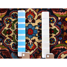 Load image into Gallery viewer, 3&#39;6&quot;x4&#39;10&quot; New Persian Malayer Ivory with a Flower Medallion Pure Wool Hand Knotted Oriental Rug FWR359376