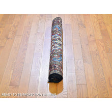 Load image into Gallery viewer, 3&#39;6&quot;x4&#39;10&quot; New Persian Malayer Ivory with a Flower Medallion Pure Wool Hand Knotted Oriental Rug FWR359376