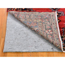 Load image into Gallery viewer, 4&#39;3&quot;x6&#39;9&quot; New Persian Hamadan with Classic Open Field Geometric Medallion Pure Wool Hand Knotted Oriental Rug FWR359394