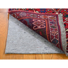 Load image into Gallery viewer, 3&#39;5&quot;x4&#39;9&quot; Red New Persian Shiraz Animal Figurines Natural Wool Hand Knotted Oriental Rug FWR359574
