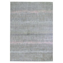 Load image into Gallery viewer, 9&#39;x12&#39;5&quot; Cardiac Design with Pastel Colors Textured Wool and Pure Silk Hand Knotted Oriental Rug FWR359688