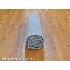 9'x12'5" Cardiac Design with Pastel Colors Textured Wool and Pure Silk Hand Knotted Oriental Rug FWR359688