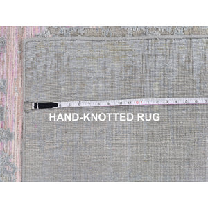 9'x12'5" Cardiac Design with Pastel Colors Textured Wool and Pure Silk Hand Knotted Oriental Rug FWR359688