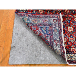 3'10"x6'2" Vintage Persian Hamadan Excellent Condition Pure Wool Hand Knotted Oriental Rug FWR359790