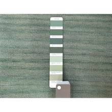 Load image into Gallery viewer, 12&#39;x15&#39; Oversize Light Green With Nomadic Design Flat Weave Kilim Pure Wool Hand Woven Reversible Oriental Rug FWR360120