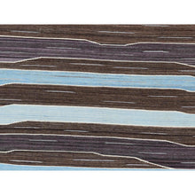 Load image into Gallery viewer, 8&#39;2&quot;x10&#39;1&quot; Organic Wool Hand Woven Brown And Blue Mountain Design Flat Weave Kilim Reversible Oriental Rug FWR360228