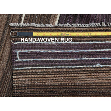 Load image into Gallery viewer, 10&#39;5&quot;x14&#39; Handspun Wool Flat Weave Brown And Blue Mountain Design Kilim Hand Woven Reversible Oriental Rug FWR360252