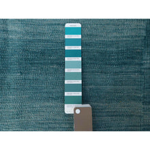 Load image into Gallery viewer, 12&#39;3&quot;x15&#39; Aquamarine Stripe Design Hand Woven Kilim Flat Weave Handspun Wool Reversible Oriental Oversize Rug FWR360312