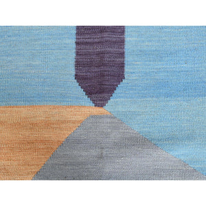 8'3"x10'1" THE CANDY STORE Kilim Organic Wool Flat Weave Reversible Hand Woven Oriental Rug FWR360408