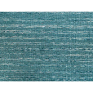 9'1"x12' THE AQUAMARINE Hand Woven Flat Weave Kilim Natural Wool Reversible Oriental Rug FWR360516