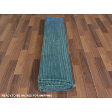 Load image into Gallery viewer, 9&#39;1&quot;x12&#39; THE AQUAMARINE Hand Woven Flat Weave Kilim Natural Wool Reversible Oriental Rug FWR360516