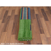 Load image into Gallery viewer, 6&#39;3&quot;x9&#39;2&quot; Flat Weave Kilim Pure Wool Stripe Design
Hand Woven Reversible Oriental Rug FWR360576