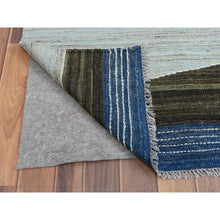 Load image into Gallery viewer, 12&#39;5&quot;x15&#39; Hand Woven Brown And Blue Mountain Design Flat Weave Kilim Pure Wool Over Size Reversible Oriental Rug FWR360630