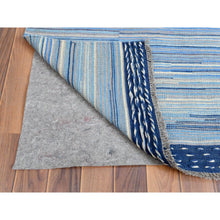 Load image into Gallery viewer, 10&#39;5&quot;x13&#39;10&quot; Hand Woven Flat Weave Kilim Pure Nomadic Stripe Design Wool Reversible Oriental Rug FWR360648
