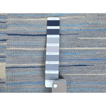 Load image into Gallery viewer, 10&#39;5&quot;x13&#39;10&quot; Hand Woven Flat Weave Kilim Pure Nomadic Stripe Design Wool Reversible Oriental Rug FWR360648