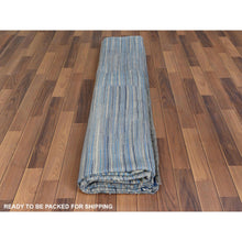 Load image into Gallery viewer, 10&#39;5&quot;x13&#39;10&quot; Hand Woven Flat Weave Kilim Pure Nomadic Stripe Design Wool Reversible Oriental Rug FWR360648