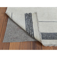 Load image into Gallery viewer, 8&#39;5&quot;x 10&#39;1&quot; Flat Weave Kilim Pure Wool Hand Woven Reversible Oriental Avant-Garde Stripe Design Rug FWR360720