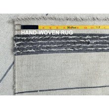 Load image into Gallery viewer, 8&#39;5&quot;x 10&#39;1&quot; Flat Weave Kilim Pure Wool Hand Woven Reversible Oriental Avant-Garde Stripe Design Rug FWR360720